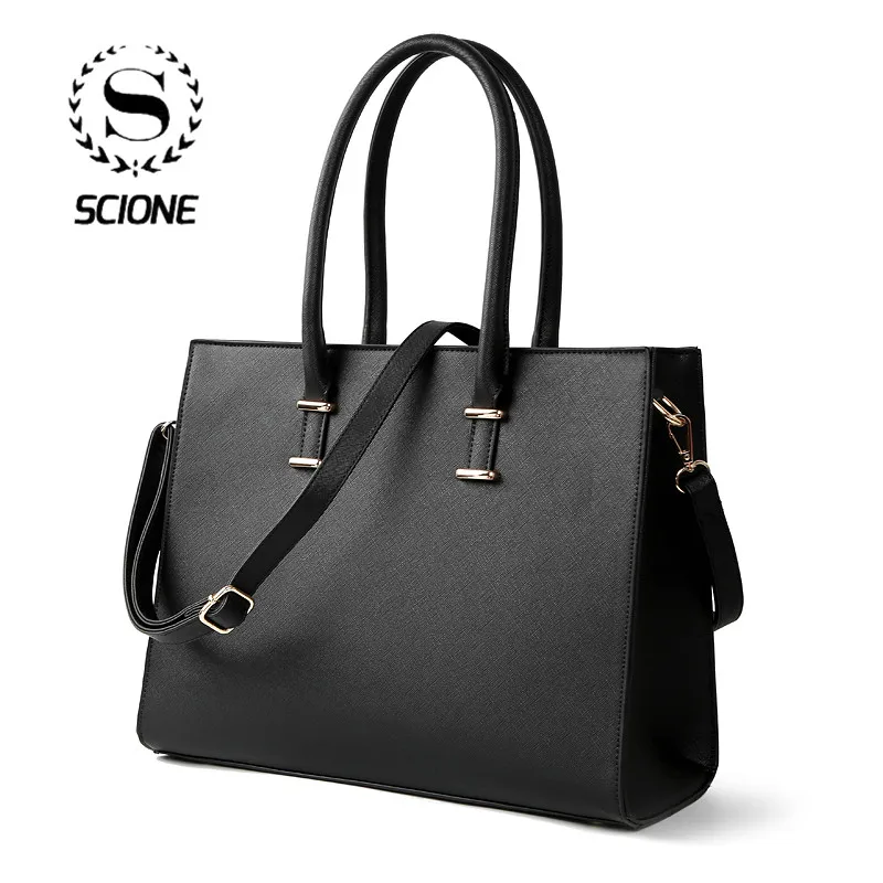 Scione кожаные портфели женские Офисные Сумки Женская деловая сумка для женщин