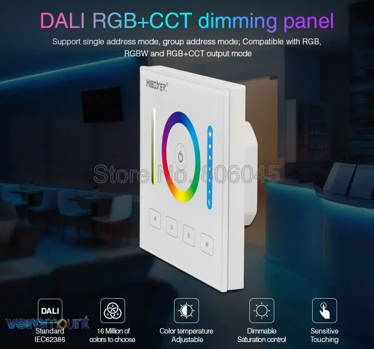 MiBOXER с цифровым адресным интерфейсом 86 сенсорный Панель RGB/RGBW/RGB + CCT 3 в 1 Smart