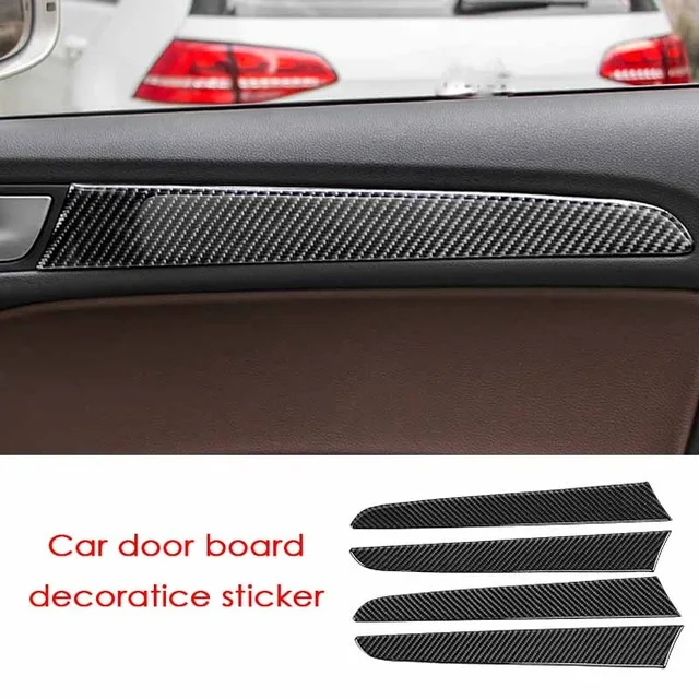 Door Board LENTAI, авто стиль, углеродное волокно, внутренняя дверная панель, рамка, наклейки для Audi A4 B6 C5 B8 B7 B5 A5 Q5 2012-, аксессуары - Название цвета: Door Board