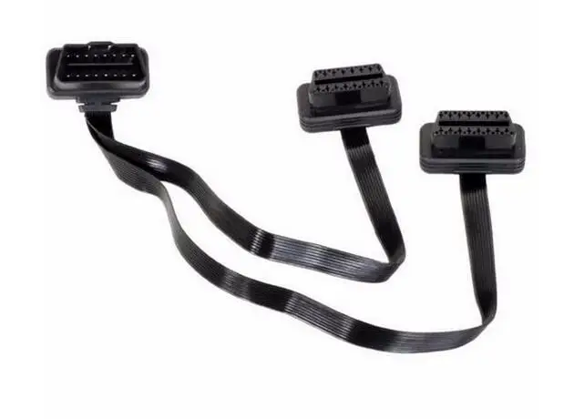 EANOP 2 в 1 OBD II OBD 2 16 Pin кабель ELM327 мужчин и женщин Y сплиттер локоть удлинитель