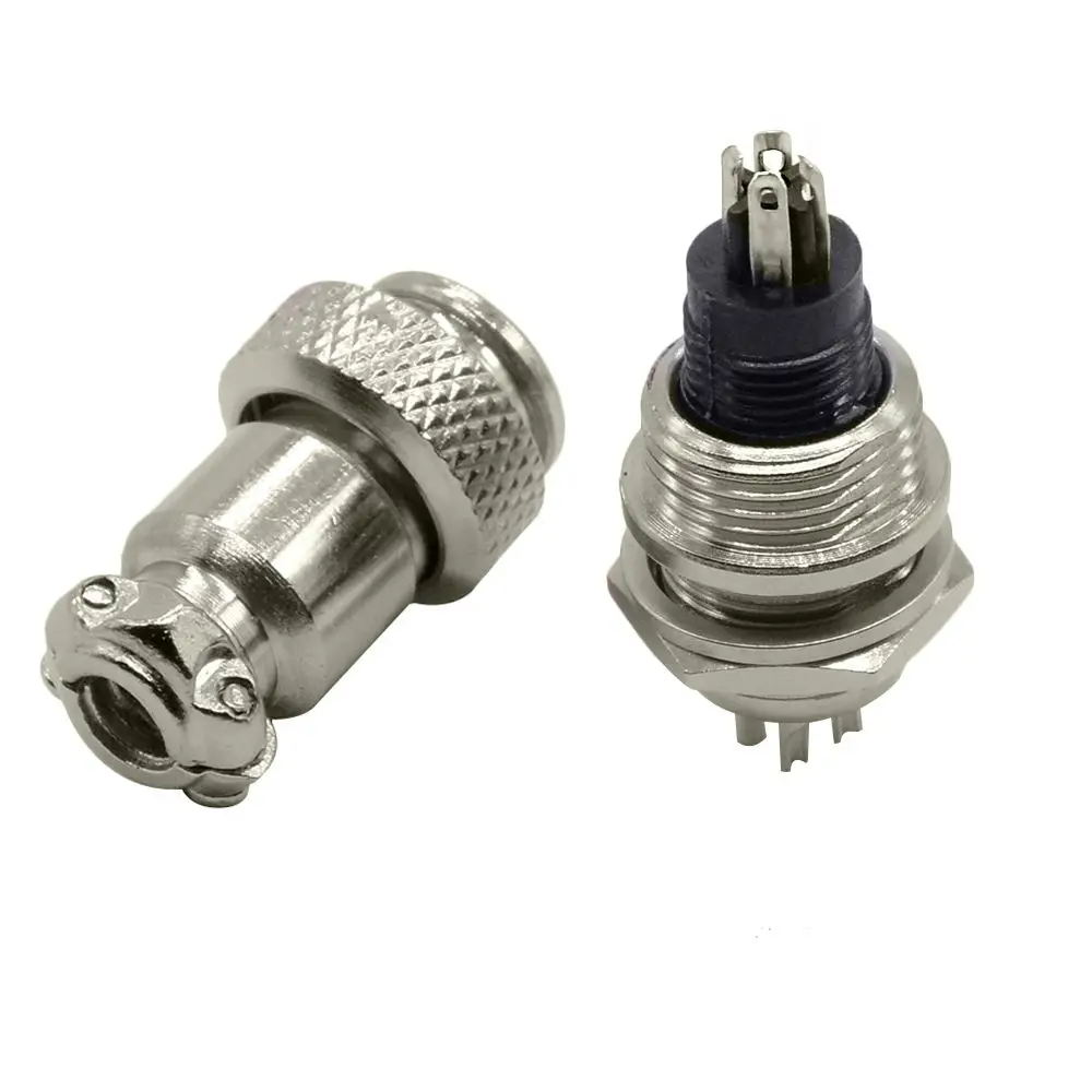 GX12-4P 1 компл. GX12 2p 3p 4p 5p 6 Pin мужской+ женский 12 мм круговой авиационный разъем провода Панель Разъем - Цвет: GX12-4P