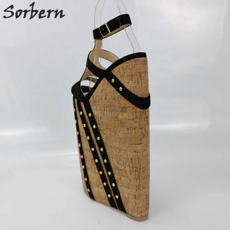 Женские босоножки на очень высоком каблуке Sorbern платформе с перекрестными