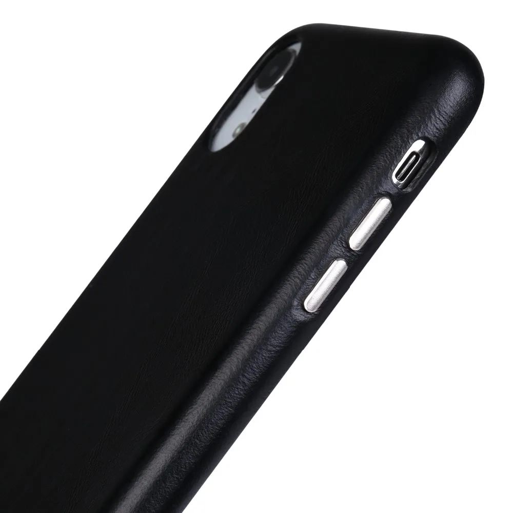 Jisoncase Чехол для телефона для iPhone XR Натуральная кожа Защитный чехол для iPhone XR 6,1 дюймов Роскошные Металлические Кнопки Мода Новинка