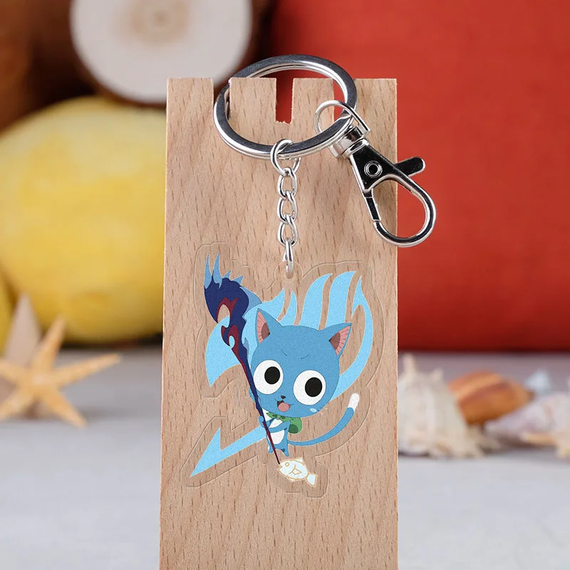 H08 Аниме Сказочный хвост брелок мультфильм фигурка Lucy Happy Cat Kana Alberona акриловая подвеска брелок - Цвет: H08