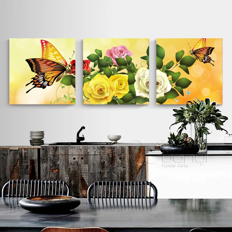 Холст Искусство Цветы 3 предмета оформление стены Современные картины для