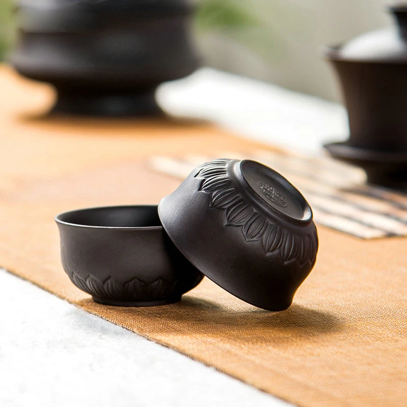 Китайская чайная чашка tieguanyin чайные наборы Лотос Фиолетовый Глиняный Чайник 1 шт.