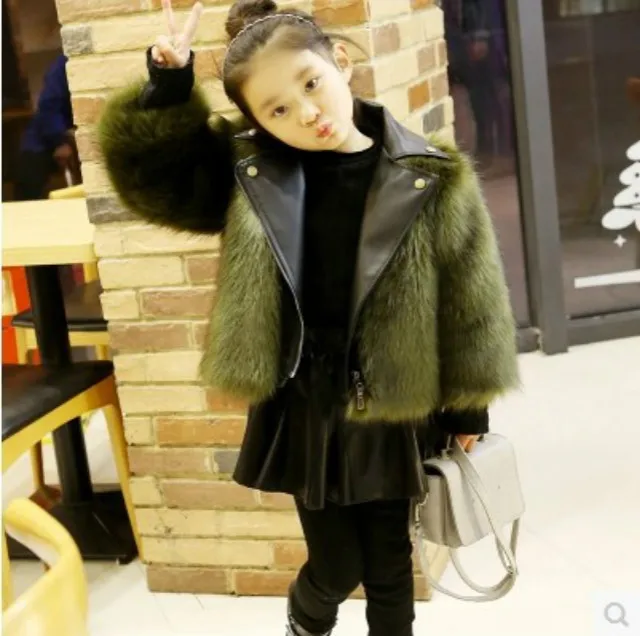 Ins/детская одежда пальто с лисьим мехом для мальчиков и девочек теплые плотные