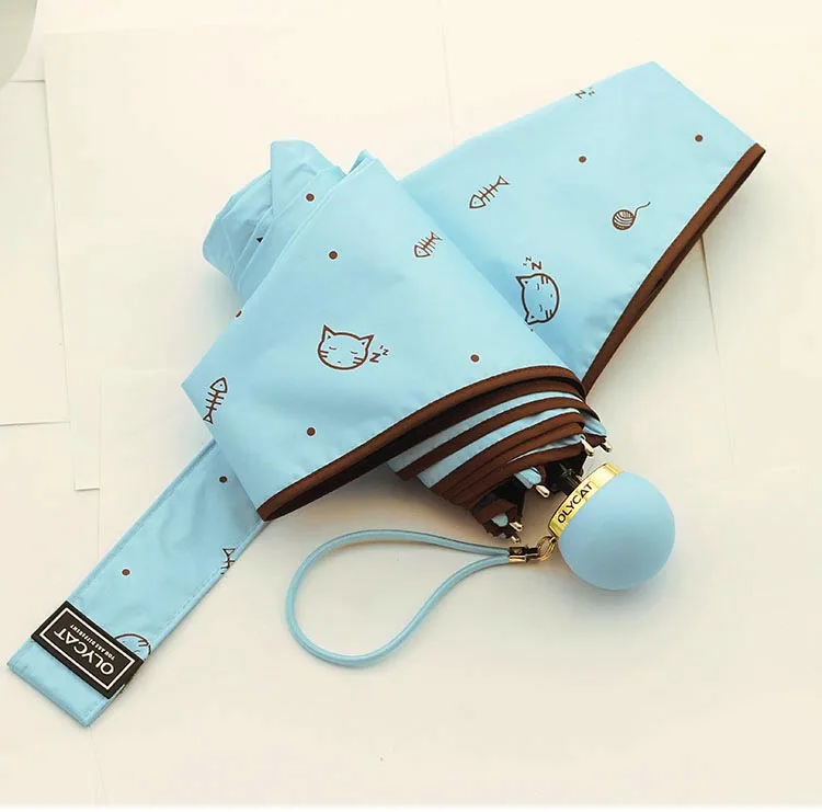 Ручные переносные зонты от дождя солнцезащитные новые брендовые маленькие