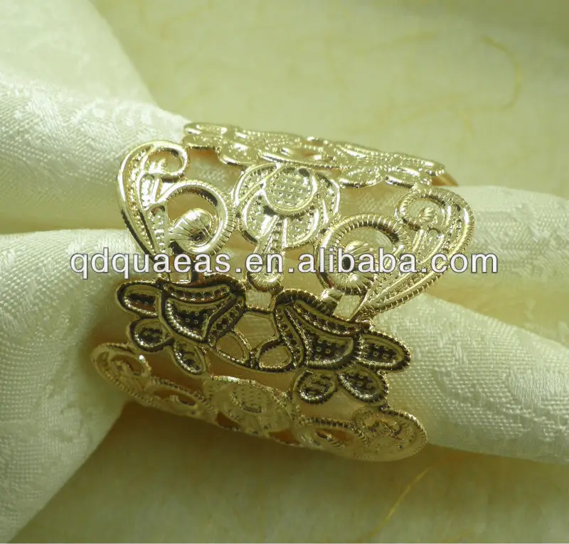 Золотое кольцо Металлическое для салфетки держатель салфеток оптом|napkin rings|metal