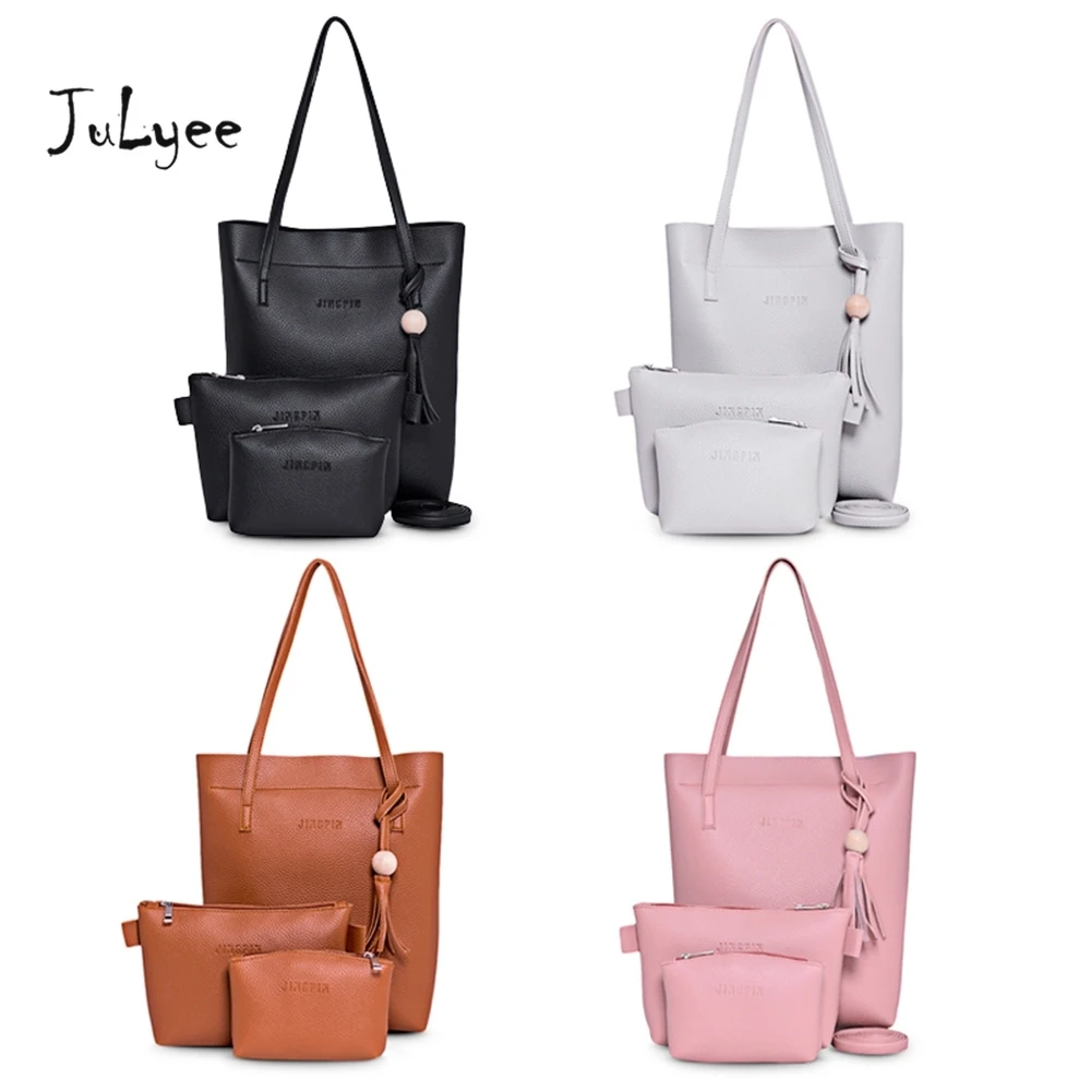 3 шт. стильная элегантная женская сумка через плечо с кисточками композитная