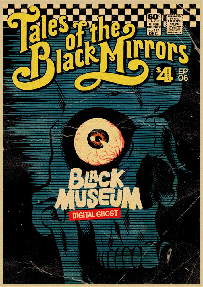 Classic Movie Black Mirror Vintage Kraft Paper Poster Good Quality Painting Retro Poster For Home Bar Wall Deco