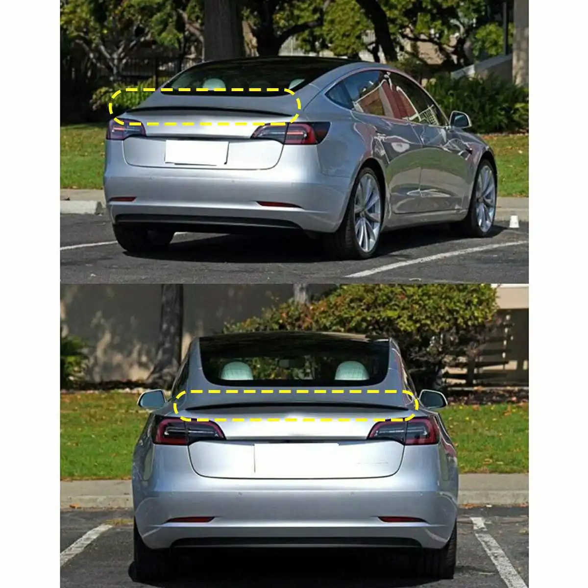 1 шт. глянцевый черный Задний спойлер, крыло, багажник Накладка для Tesla модель 3