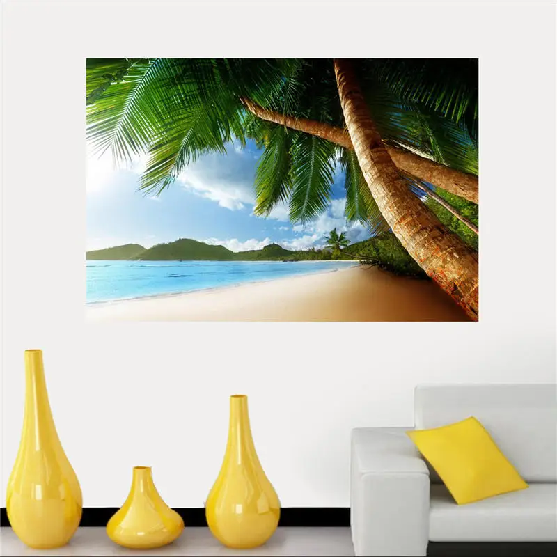 

The Beach Poster Fabric Silk Posters cloth And print Custom Print your image for Home Decor SQ0503-ZHH-01
