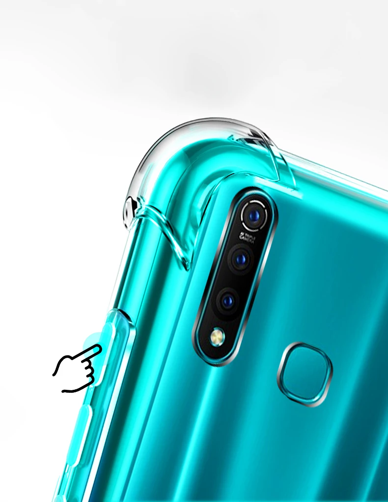 ДЛЯ VIVO Z5X ЧЕХОЛ сверхпрочный противоударный мягкий TPU Прозрачный чехол для vivo Z5x