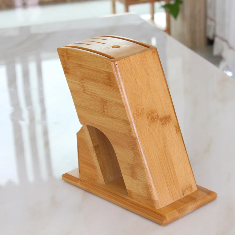 Бамбуковый держатель для инструментов блок ножей стойка кухонные
