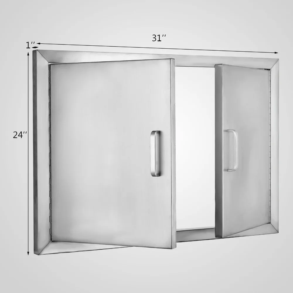 

Stainless Steel 304 Access Double Walled Door 79x61cm BBQ Kitchen Paper Holder