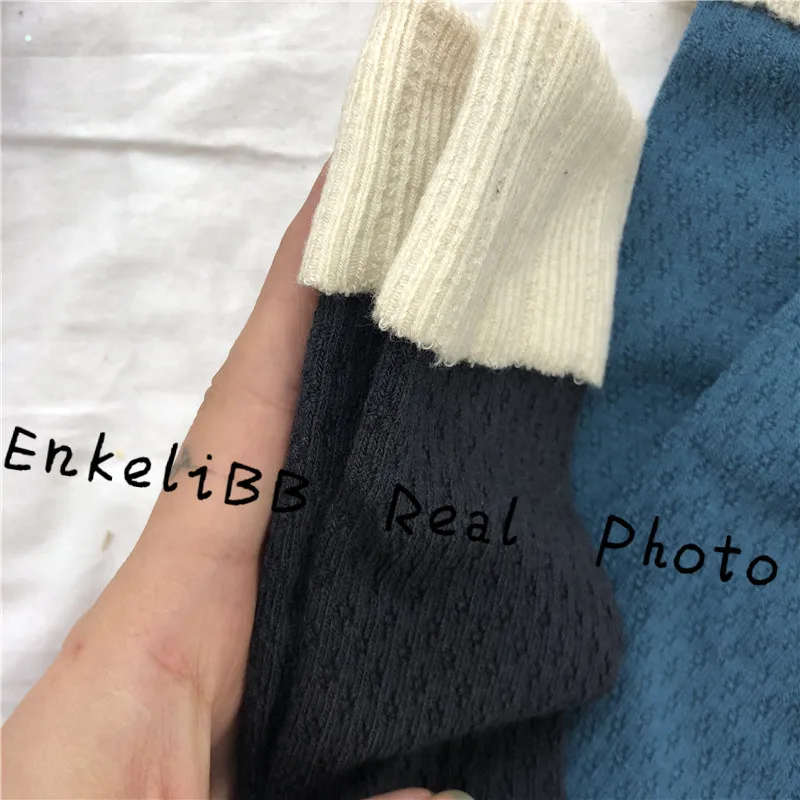 EnkeliBB носки без пятки с рюшами для маленьких девочек красивые носки-тапочки средней длины для малышей корейские Детские аксессуары, Детские однотонные гольфы