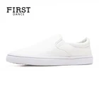 Женские лоферы с принтом на заказ, удобная Уличная обувь белого цвета на плоской подошве для отдыха, Студенческая обувь для весны, 2018