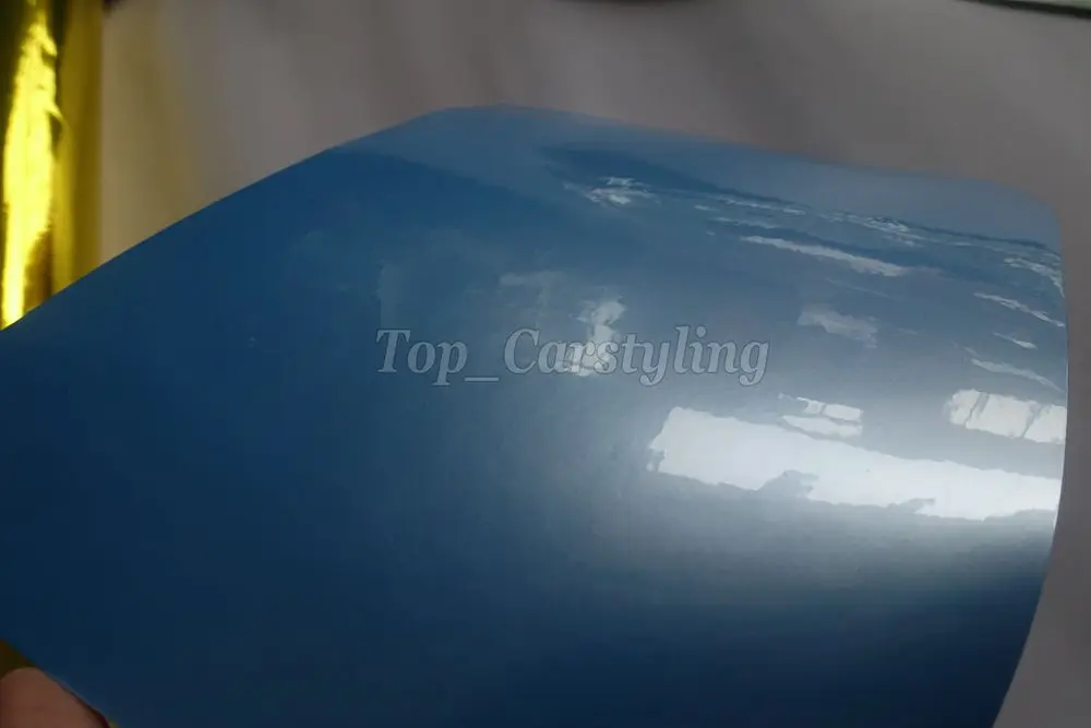 Blue Pearlescent glossy Candy vinyl Wrap with Air Free Shell Gloss Pearl cast Vehicle wrapping Film covers 1.52x20m/Roll |