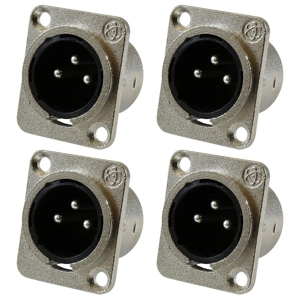XLR папа Джек 3 Pin Панель Крепление гнезда D серии размер M 4 в упаковке|Соединители| |