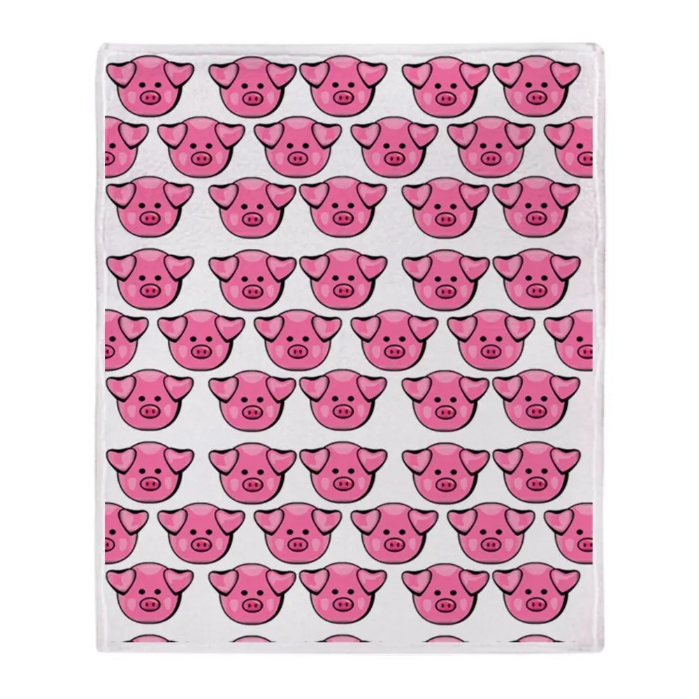 Милые розовые свинки мягкие флисовые одеяла фланелевые на