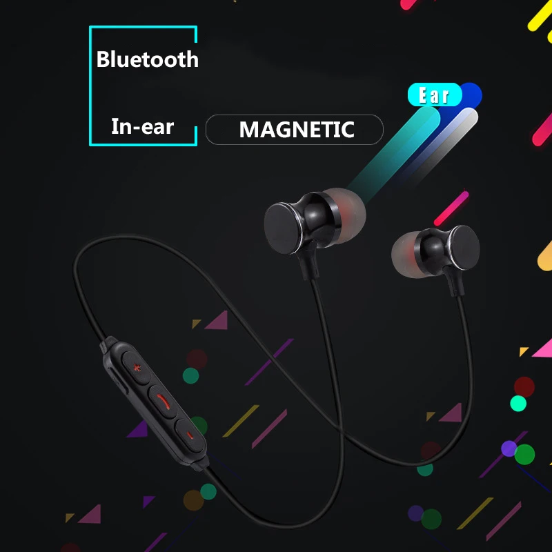 Спортивные Bluetooth 4 2 наушники Магнитный Шейным Беспроводной Headets стерео с