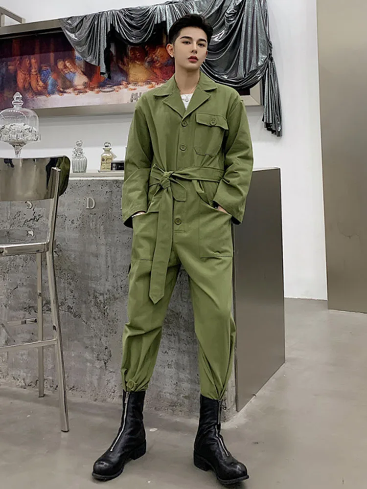 Комбинезон мужской с длинным рукавом винтажный Модный брючный костюм в стиле