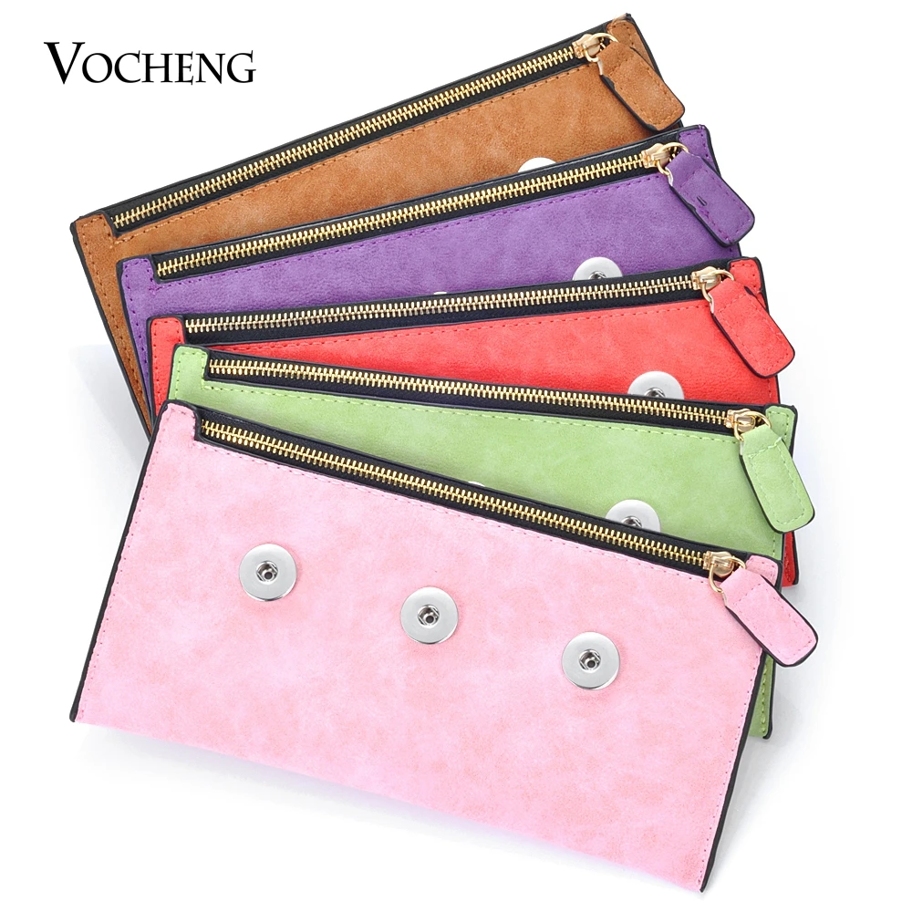 10 шт./лот Vocheng Ginger Snap Jewelry Accessories PU Material for 18 мм Snap Charms Button Jewelry 8 цветов NN-630 * 10