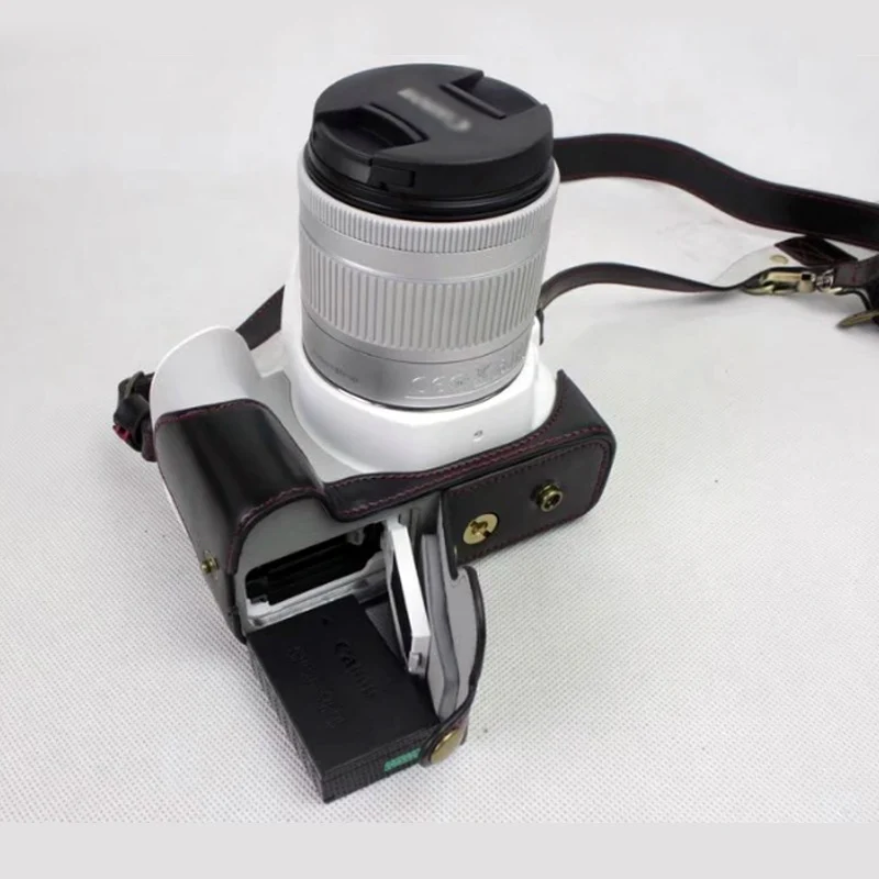 Портативный чехол из искусственной кожи для камеры Canon EOS 250D Rebel 3 KISS X10 DSLR со