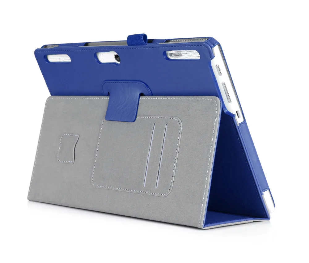 Кожаный чехол-подставка из воловьей кожи на магнитной застежке с отделением для