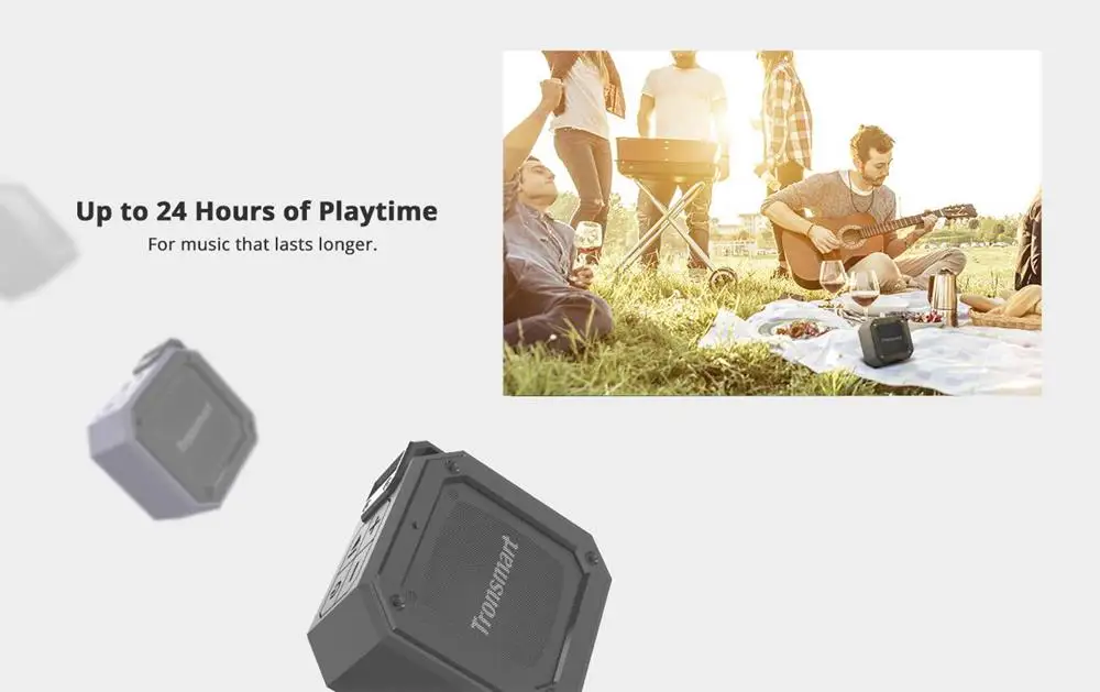 Tronsmart Groove Bluetooth Динамик Колонка Мини резонирующей коробки Портативный Динамик s IPX7 Водонепроницаемый для компьютера с 24 часов проигрывания