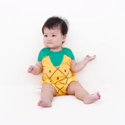 2018 New Summer Cute Baby Friut Romper Jumpsuit Strawberry Watermelon Pineapple Climbing Clothes Cotton Newborn Costume 0-24M |