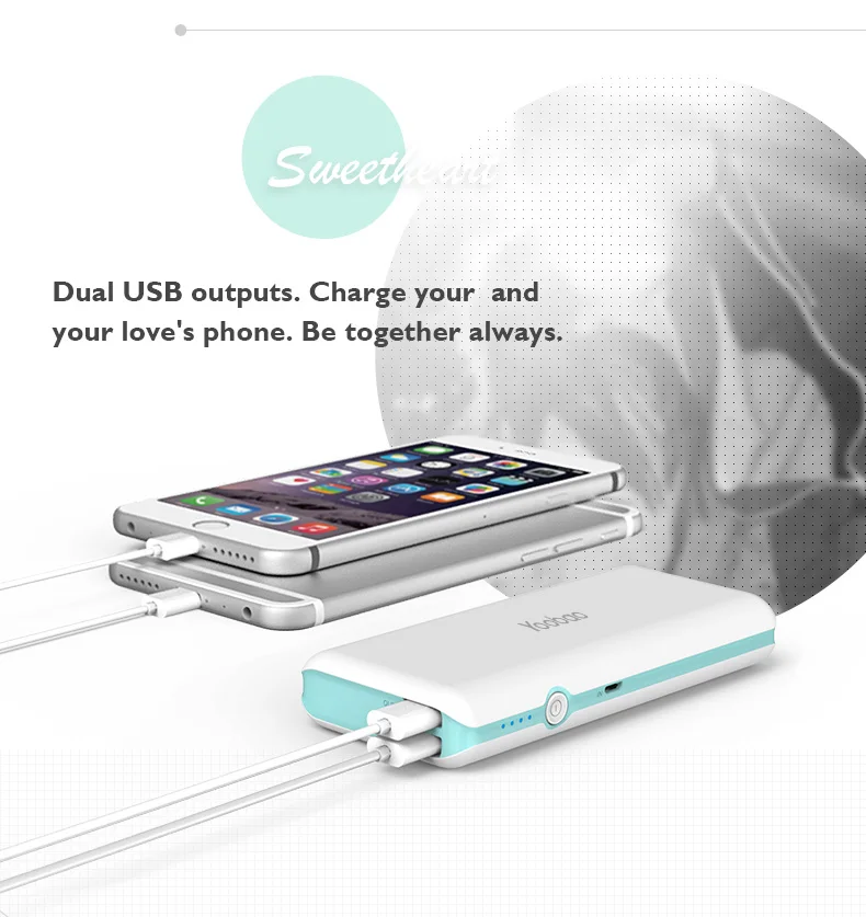 Yoobao M10Pro портативное зарядное устройство для телефона 10000 мАч двойной USB выход резервный Аккумуляторный блок 18650 зарядное устройство для iPhone 7 samsung планшет