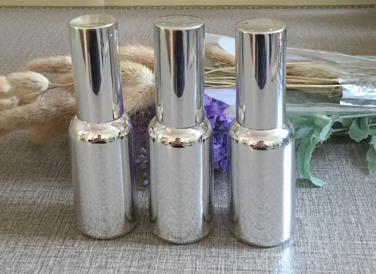 Пустая Роскошная Серебряная бутылка с мелким распылителем 1 унция для духов