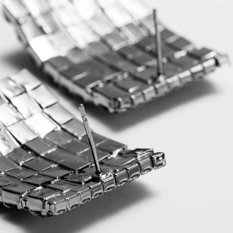 Потрясающие Стразы квадратные Висячие серьги для женщин модные ювелирные