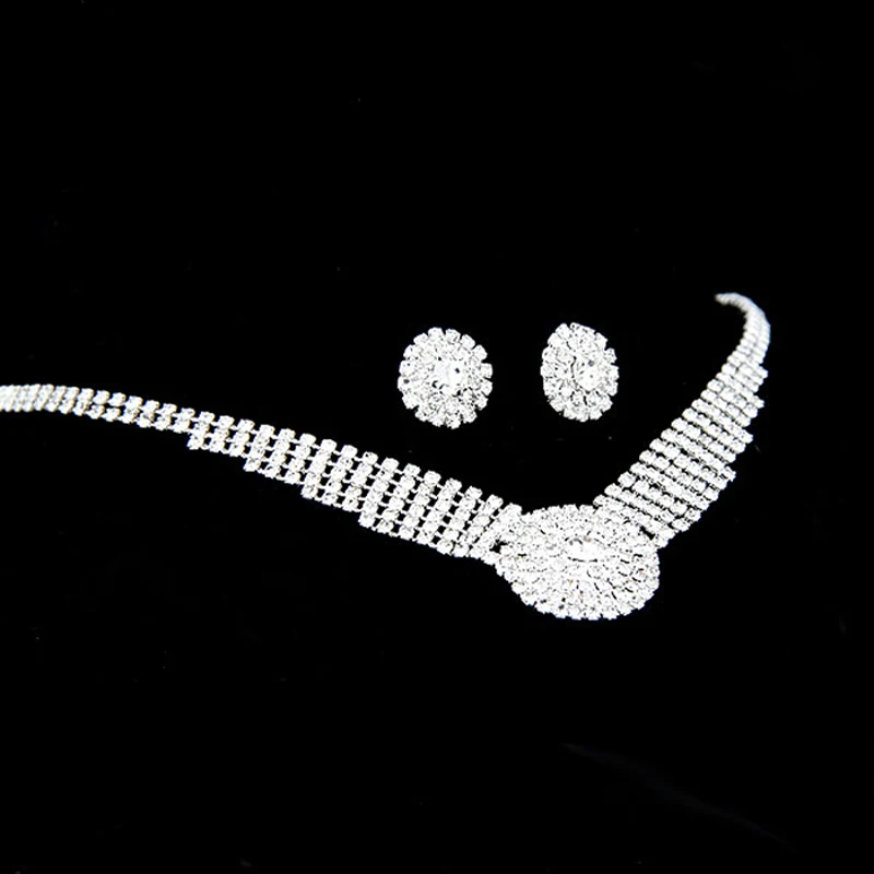 2015 Crystal Bridal statement necklace earings and necklaces sets Accessories fine jewelry set 00518 | Украшения и аксессуары