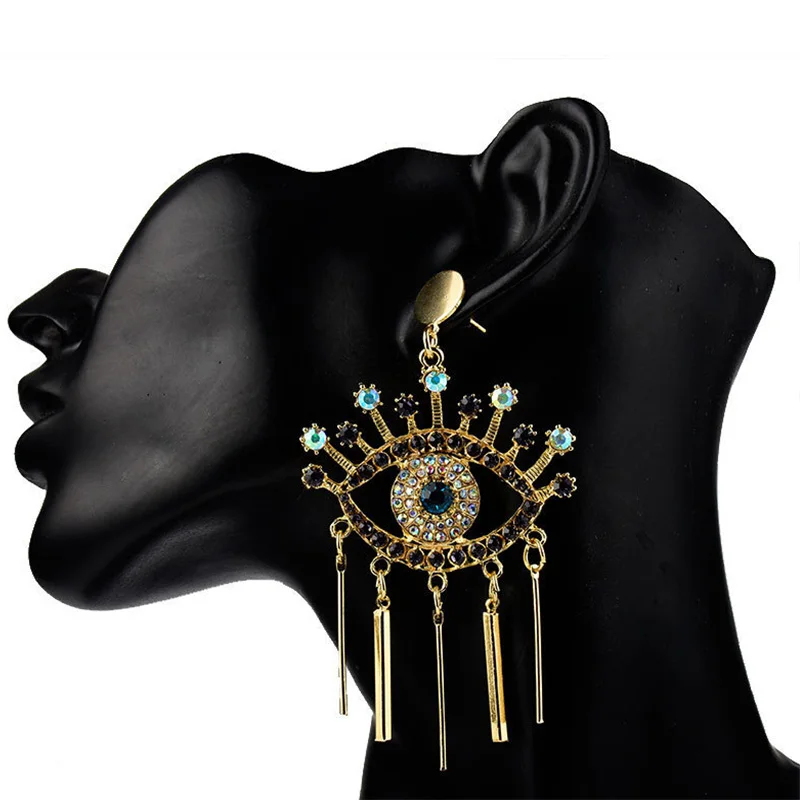 Винтажные большие богемные серьги для женщин 2018 роскошные женские длинные