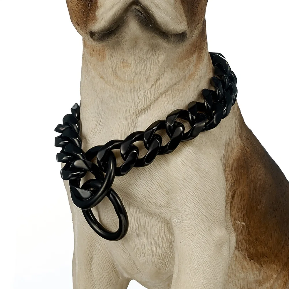 Большой Ошейник для собак цепь Майами из нержавеющей стали дрессировки питомцев