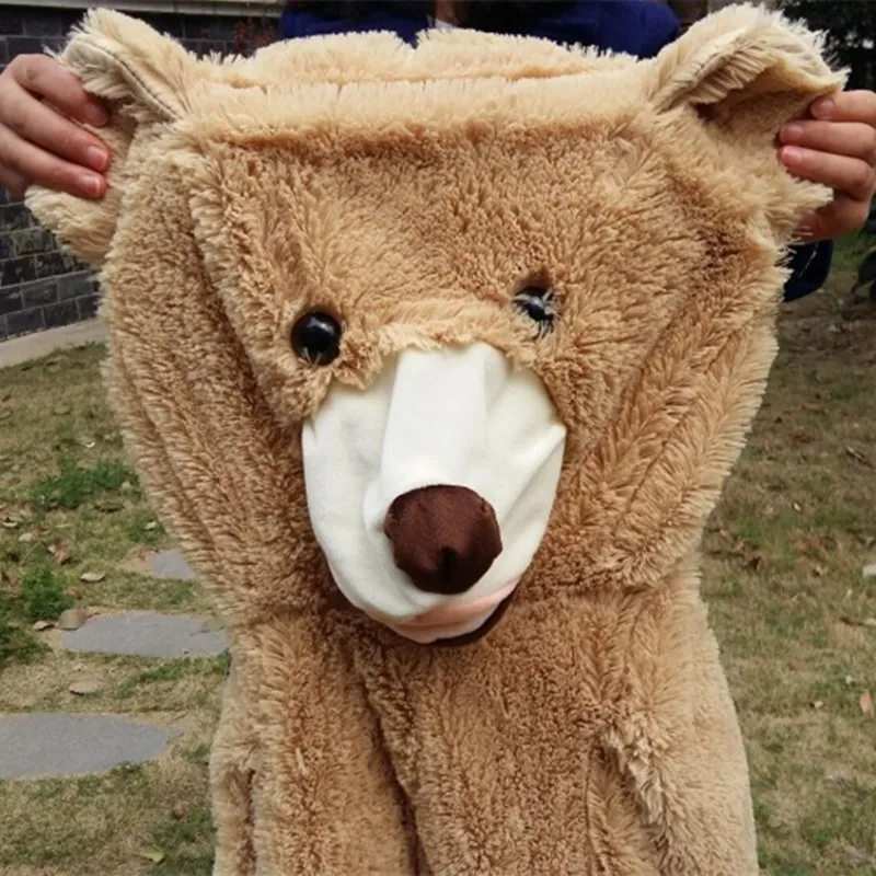 1 шт., 160 см, куртка с изображением американского гигантского медведя, kawaii, плюшевый медведь, высокое качество, низкая цена, мягкие игрушки для детей, для мальчиков и девочек