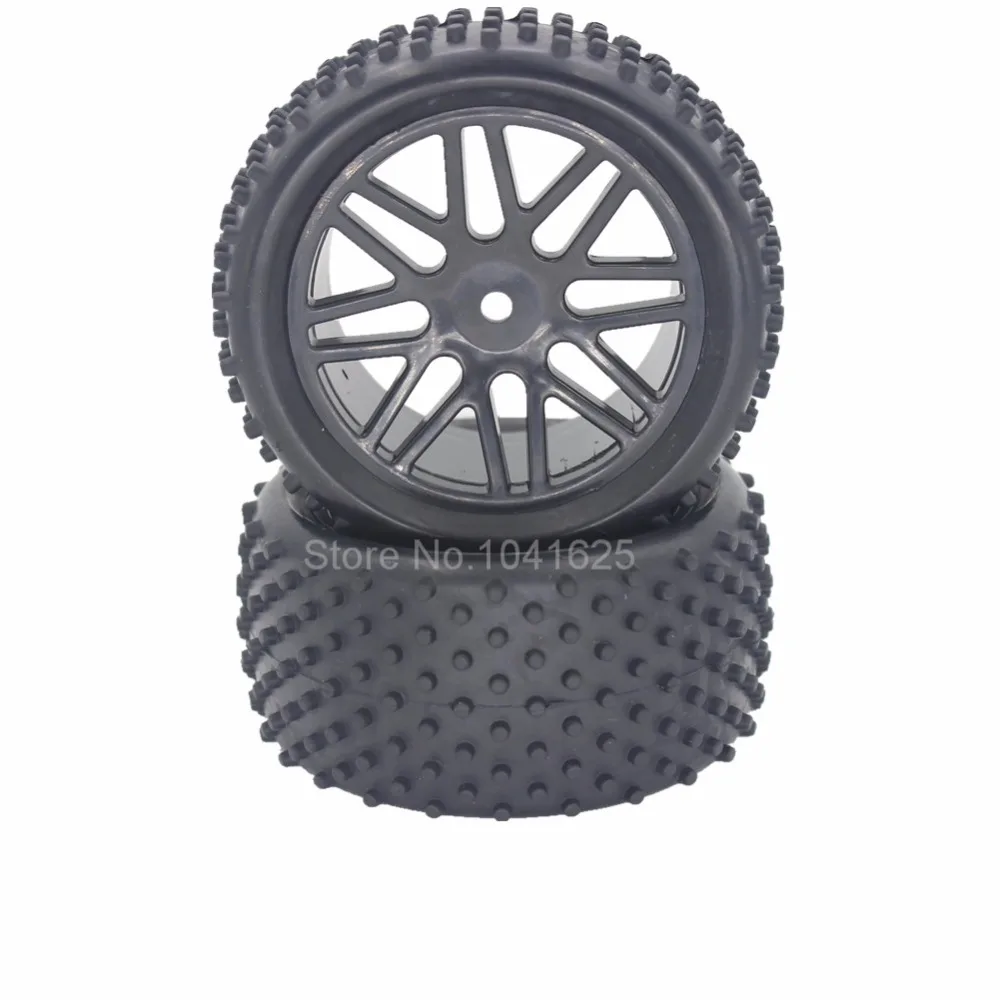 2 шт. резиновые RC шины для багги задние и колесные диски 12 мм Hex Redcat Shockwave nitro buggy
