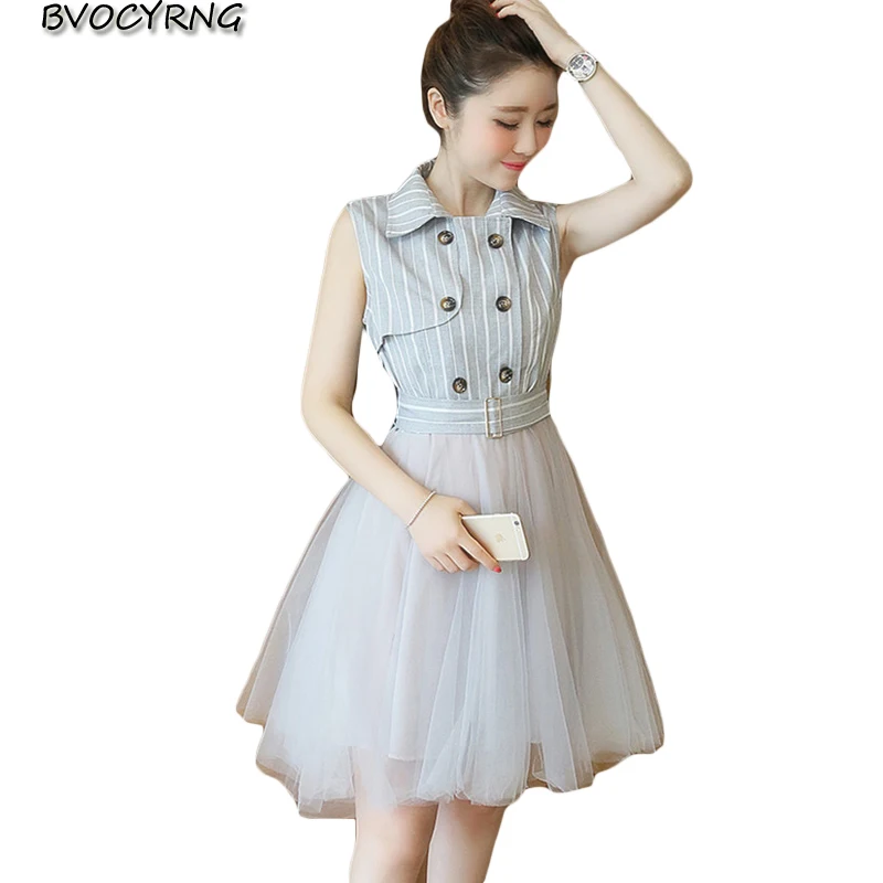 Женское облегающее платье трапеция без рукавов летнее двубортное большого