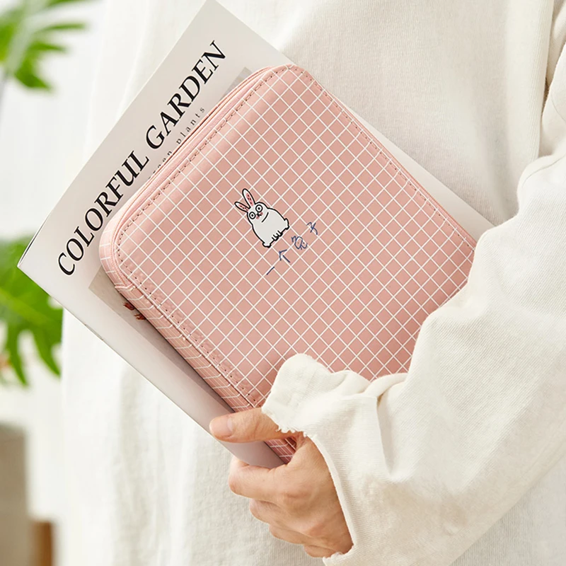 Kawaii большой емкости школьный карандаш CaseMulti функция папка для файлов сумка