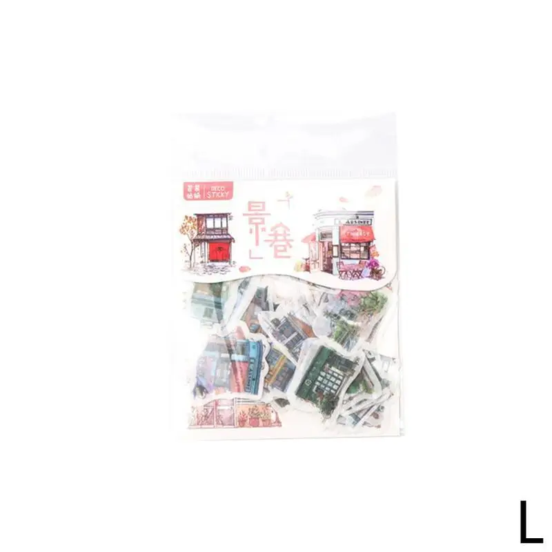 40 шт. стационарные Stikers различные стили персонажа пейзаж животных Stikers Kawaii пуля журнал наклейки Скрапбукинг - Цвет: L