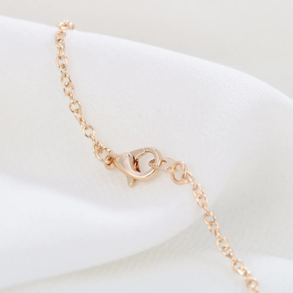 Женское Ожерелье и подвеска 10 шт. черная эмалированная с белым кристаллом |