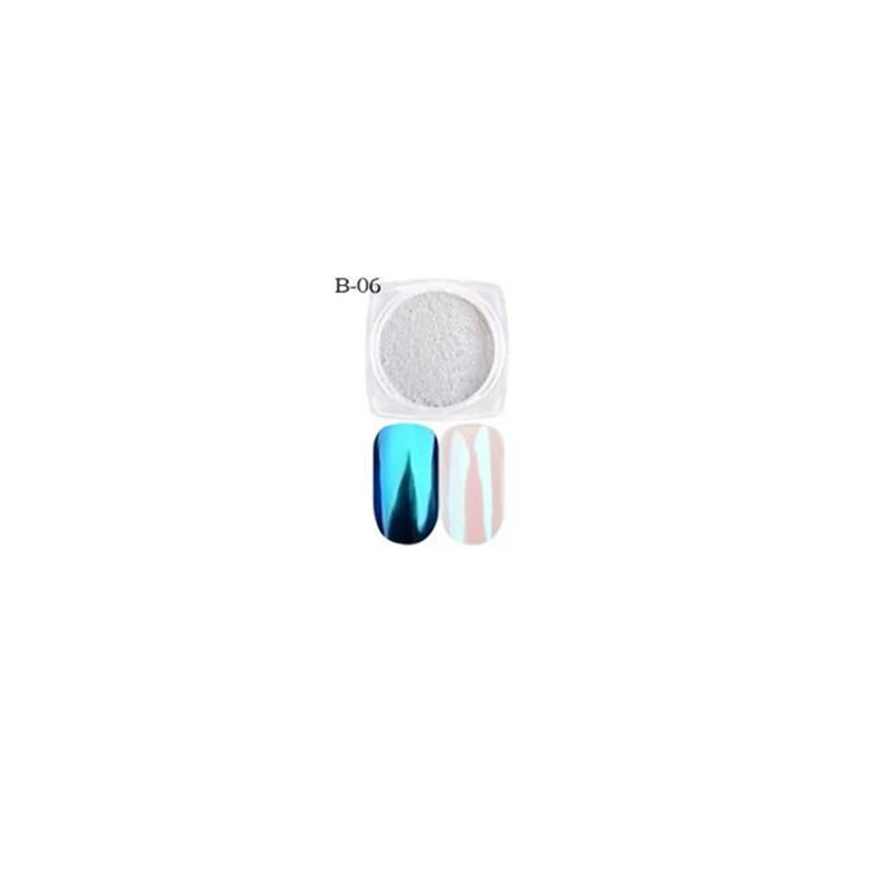 B06 Nail Art Shell порошок лак с зеркальным эффектом хром пигмент пыль мерцающий Гель-лак для УФ-лампы Советы Маникюр украшения DIY инструменты салон - Цвет: B06