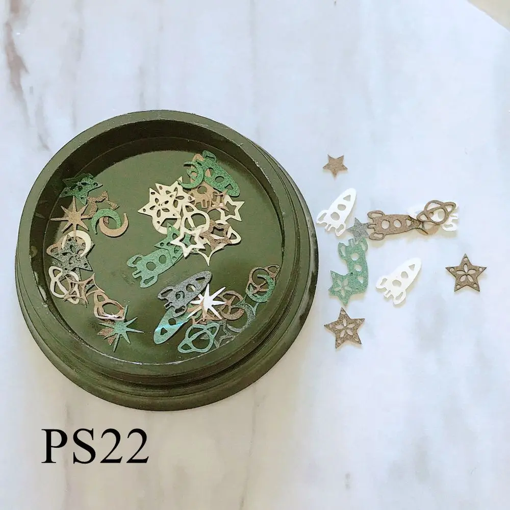PS-22 1Jar смешанный дизайн цветная специальная бумажная наклейка не клейкая мягкая наклейка цветок Звезда Сердце космическая морская серия - Цвет: PS-22
