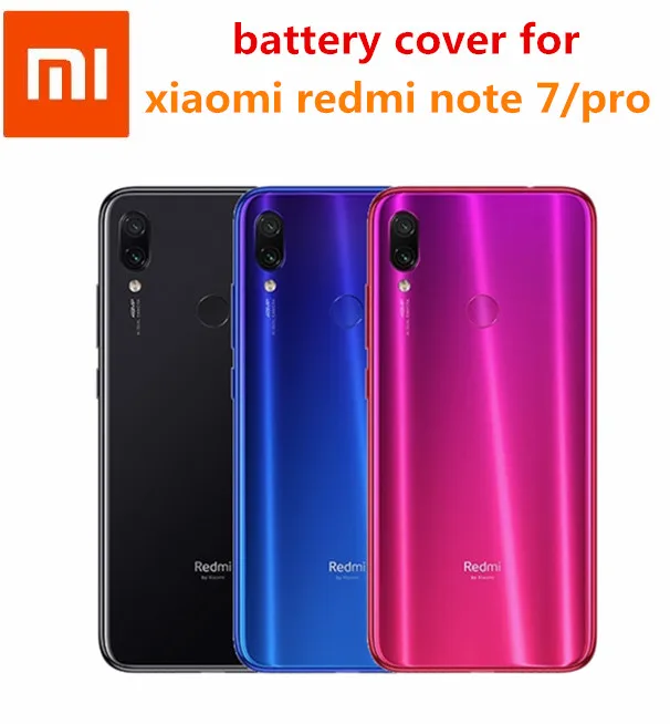 Крышка батареи для Xiaomi Redmi note 7 Задняя стеклянная панель Дверь Корпус чехол note7