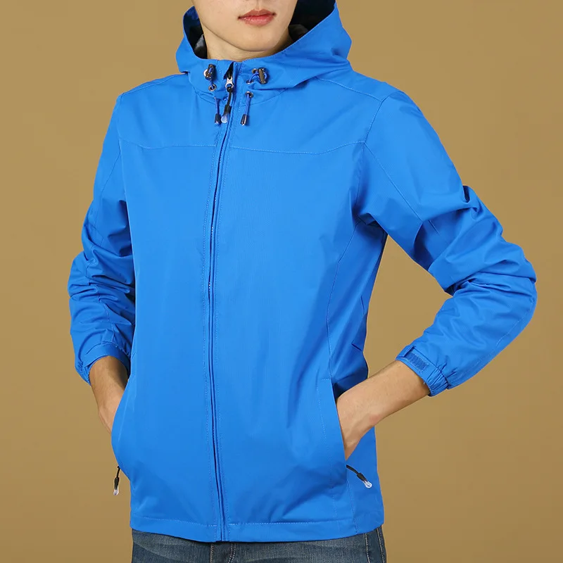 Custom Logo Design Printed Men's Hoodies Waterproof Slim Fit Hooded Autumn Sweatshirt Jacket Long Sleeve Custom Coat S-3XL