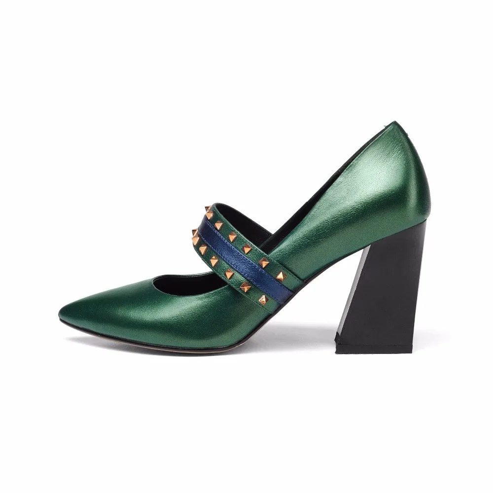 MLJUESE/Новинка 2018 года туфли лодочки из натуральной кожи слипоны Mary Janes sapatos feminino