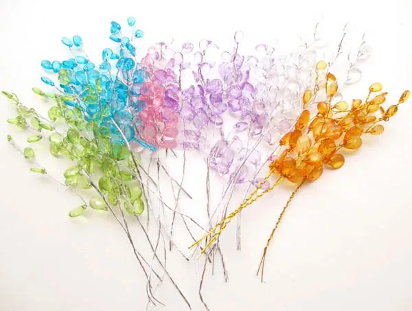 Искусственные головки цветов акриловые бусины для рукоделия декоративные